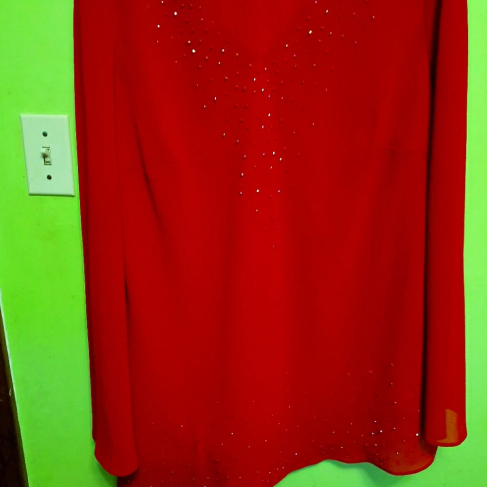 Red fancy top with stones